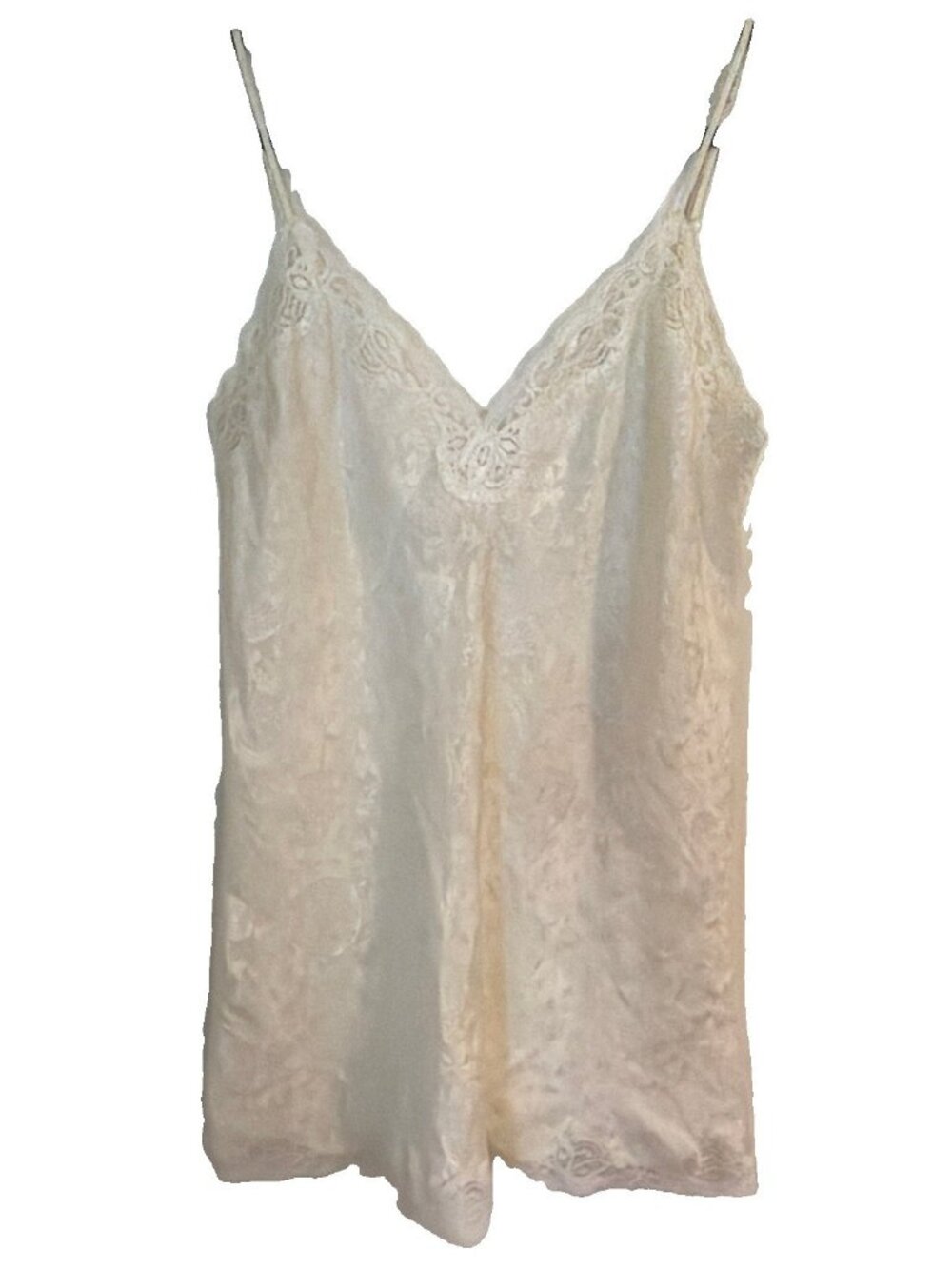 VTG Victorias Secret Gold Label Slip Dress Chemise Nightgown Cream Ivory Sz M